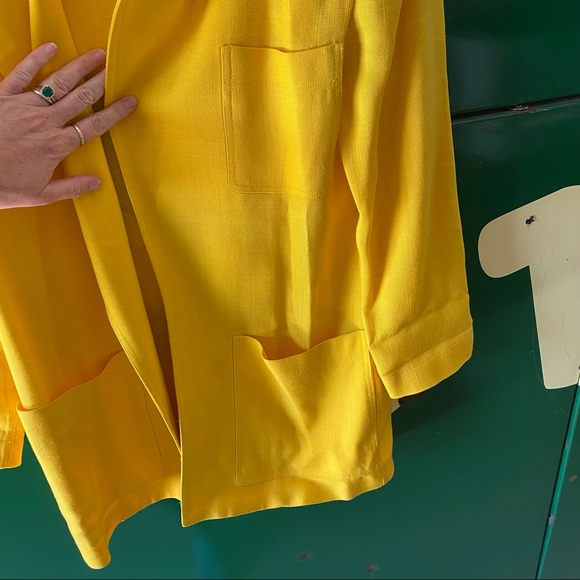 Vintage Christian Dior Sunshine Yellow Blazer - Picture 5 of 10